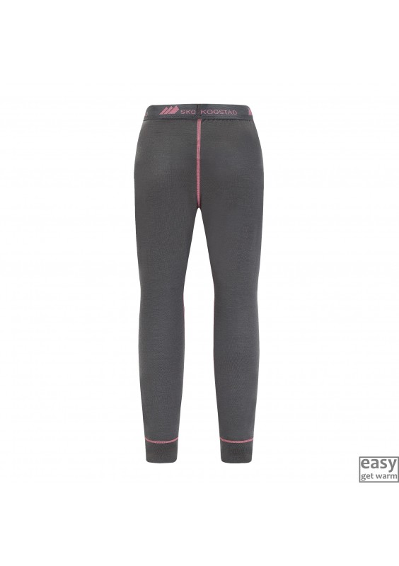 Thermo merino wool trousers for girls SKOGSTAD VIDESETER