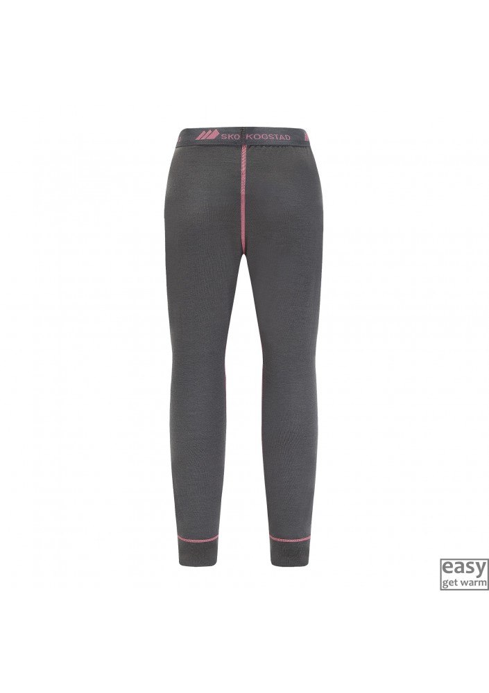 Thermo merino wool trousers for girls SKOGSTAD VIDESETER