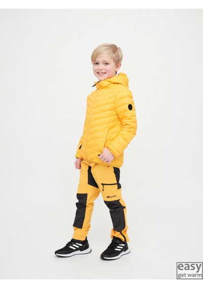 Light down jacket for kids SKOGSTAD HAUKENES yellow color