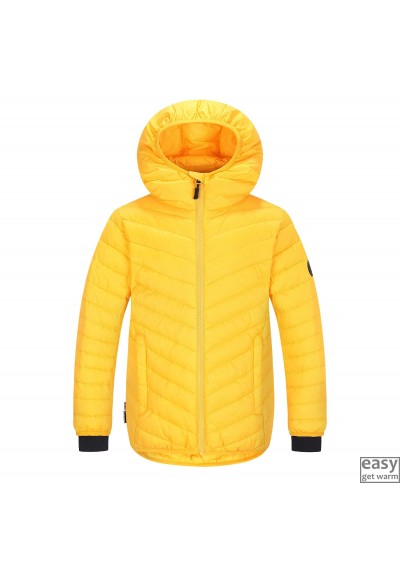 Light down jacket for kids SKOGSTAD HAUKENES yellow color