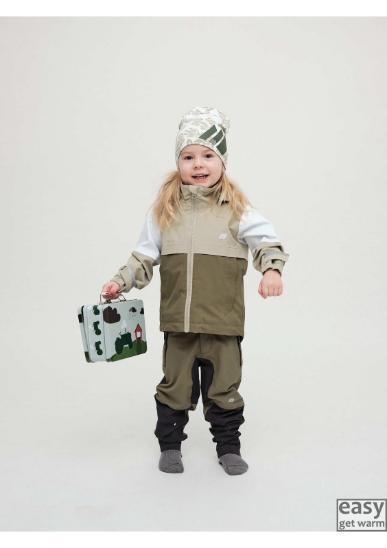 Spring jacket for kids SKOGSTAD VALLE green tea color