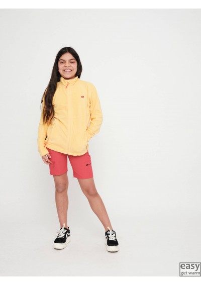 Fleece jacket for kids SKOGSTAD TROMS yellow