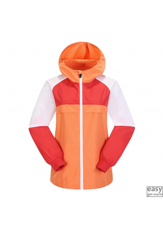 Lightshell jacket for women SKOGSTAD TJOME melon color