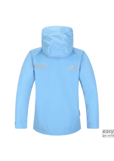 Rain jacket for kids SKOGSTAS RISOY cloud blue