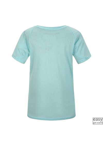 Technical t-shirts for women SKOGSTAD BRYN Tan Turquoise