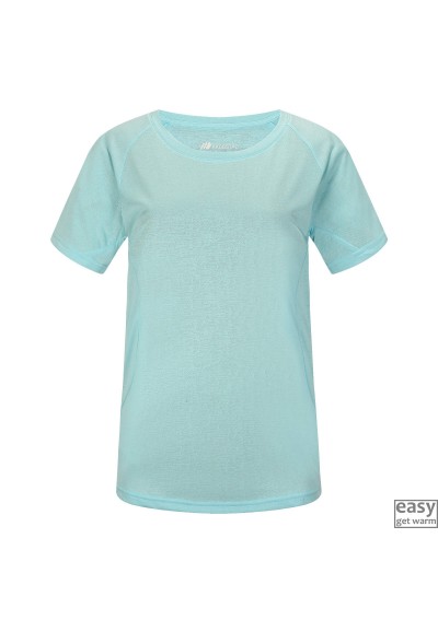 Technical t-shirts for women SKOGSTAD BRYN Tan Turquoise