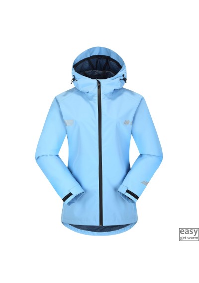 Rain jacket for women SKOGSTAD HILDRA blue