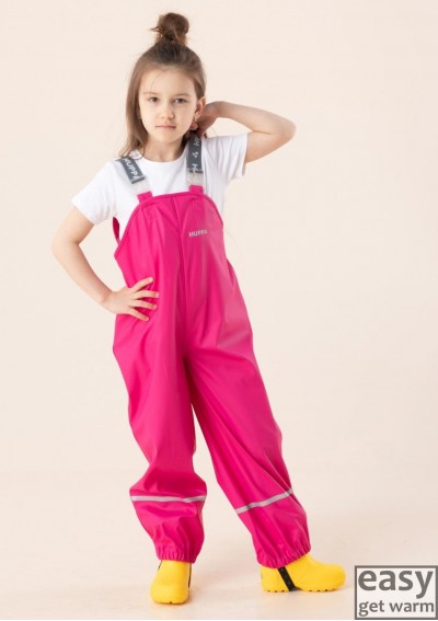 Rain trousers for kids HUPPA PANTSY pink