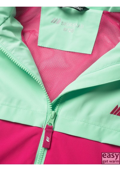 Spring jacket for kids SKOGSTAD VALLE pink mint