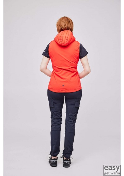 Insulated vest for women SKOGSTAD HOLATIDEN red