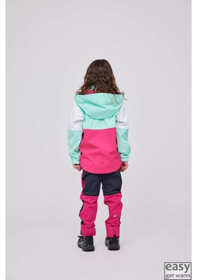 Spring jacket for kids SKOGSTAD VALLE pink mint