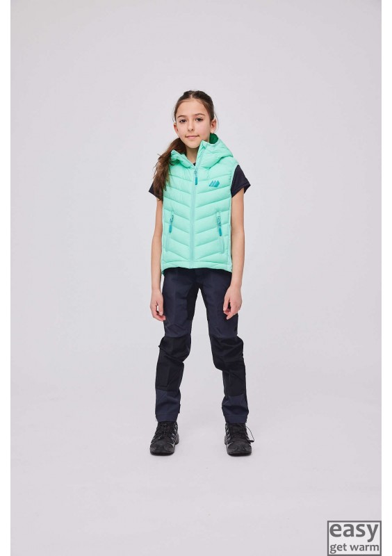 Insulated vest for kids SKOGSTAD GALDHOE lagoon