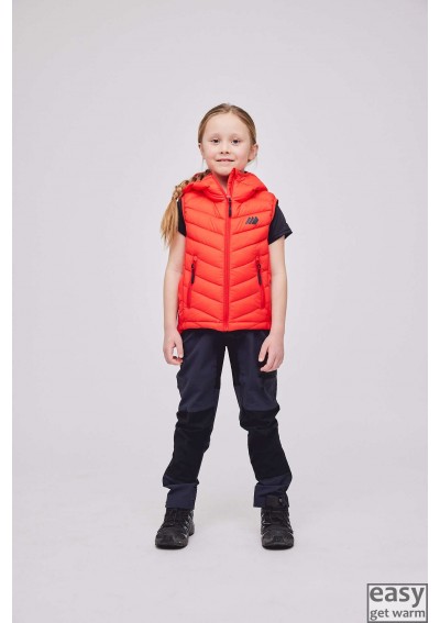 Insulated vest for kids SKOGSTAD GALDHOE red