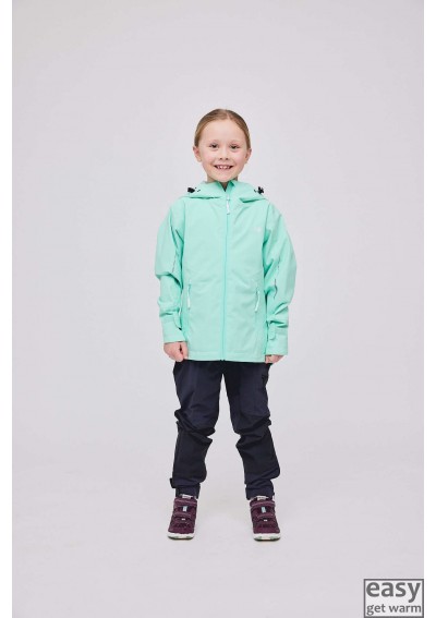 Spring jacket for girls SKOGSTAD MIDDALEN mint