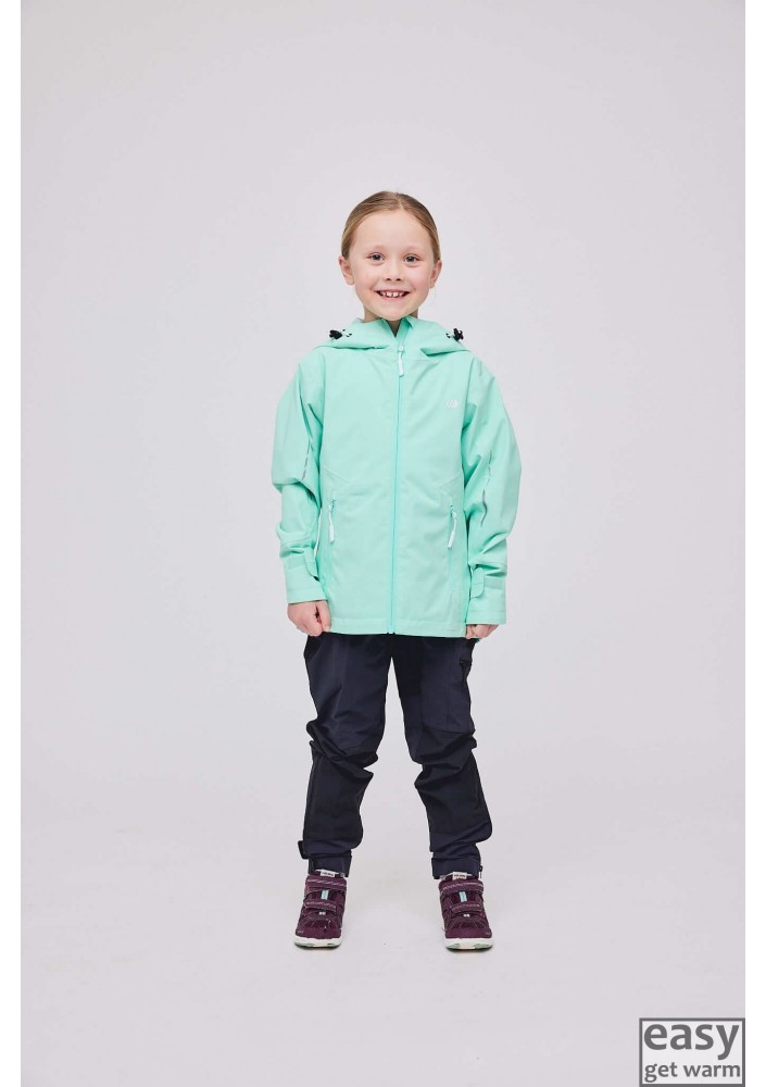 Spring jacket for girls SKOGSTAD MIDDALEN mint