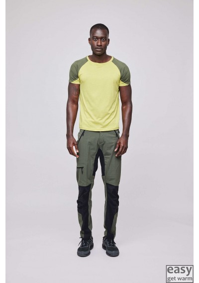 Vyriški sportiniai marškinėliai SKOGSTAD VATNE geltona žalia