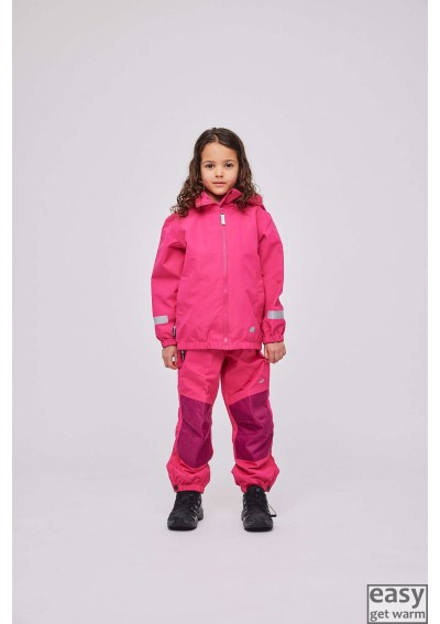 Waterproof trousers for kids SKOGSTAD PLAIN pink