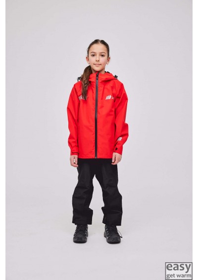 Rain jacket for kids SKOGSTAS RISOY red