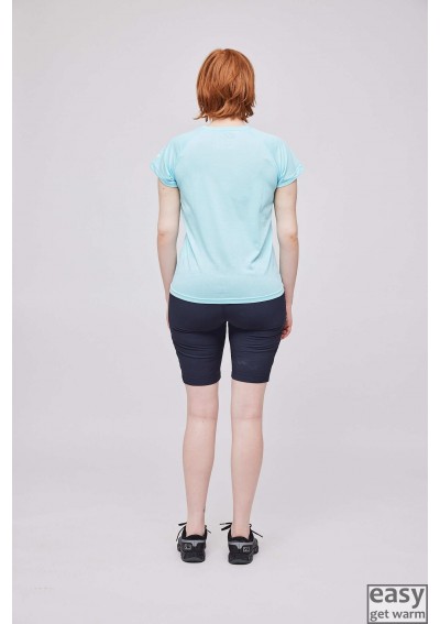 Technical t-shirts for women SKOGSTAD BRYN Tan Turquoise