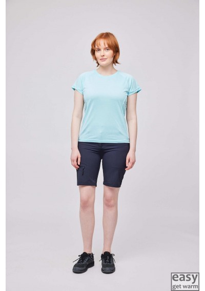 Technical t-shirts for women SKOGSTAD BRYN Tan Turquoise