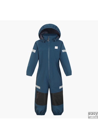 Softshell overall for kids SKOGSTAD STEINHAUG blue teal