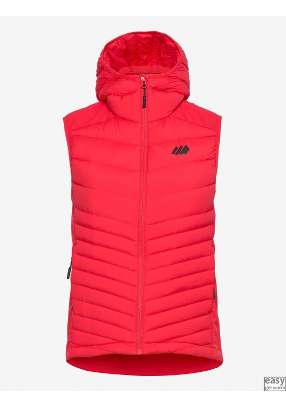 Insulated vest for women SKOGSTAD HOLATIDEN red