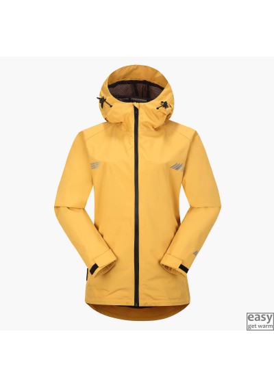 Rain jacket for women SKOGSTAD HILDRA yellow