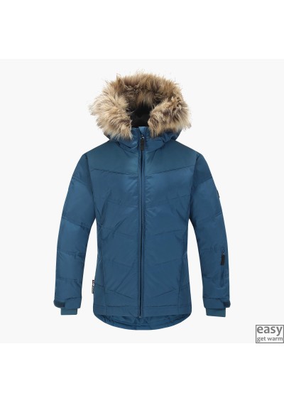 Re:Down jacket for girls SKOGSTAD ROLAND blue teal