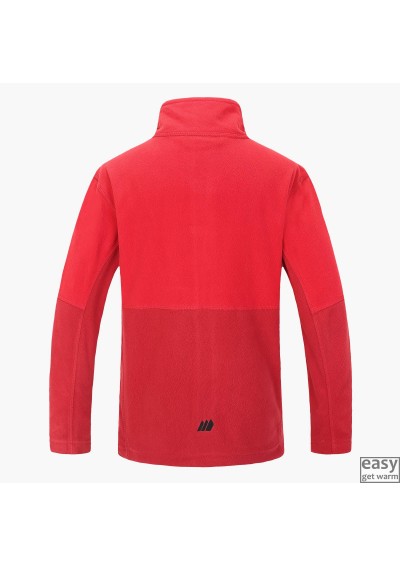 Fleece jacket for kids SKOGSTAD TROMS red