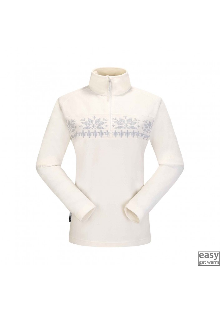 Fleece jacket for women SKOGSTAD HILDASTRANDA vanilla ice