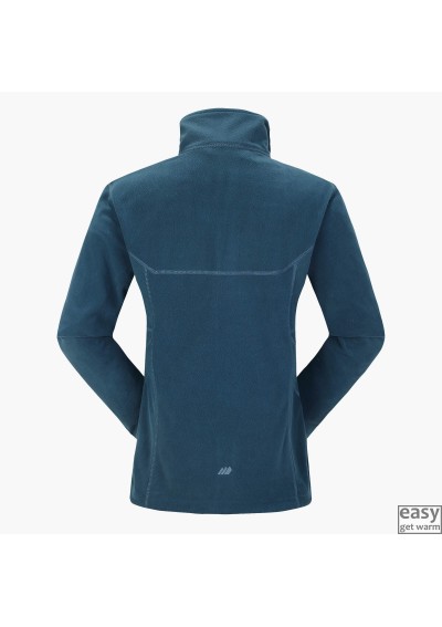Fleece jacket for women SKOGSTAD TINNHOLEN blue teal