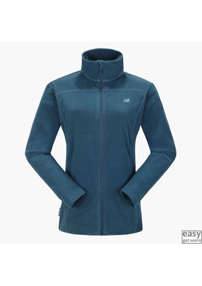 Fleece jacket for women SKOGSTAD TINNHOLEN blue teal