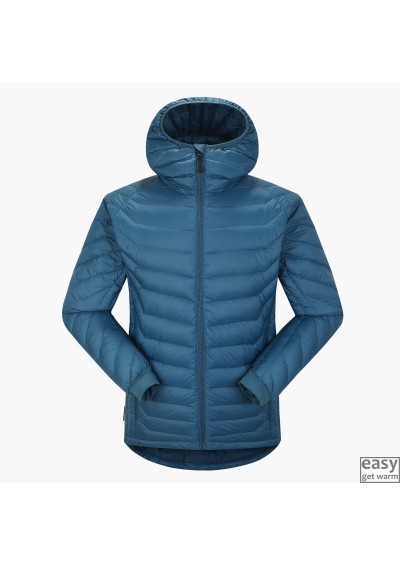 Spring-Autumn down jacket for men SKOGSTAD SALEN blue teal