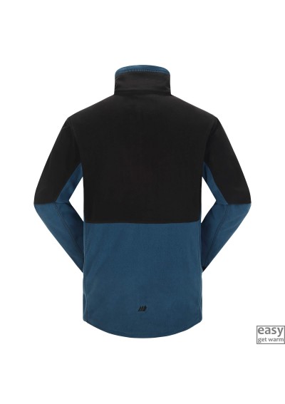 Fleece jacket for men SKOGSTAD KLEIVANE blue teal