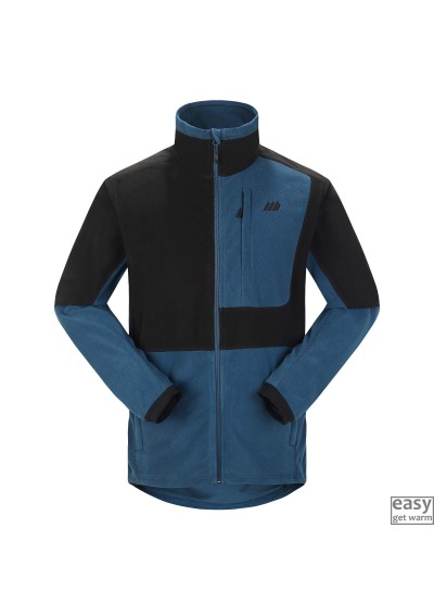 Fleece jacket for men SKOGSTAD KLEIVANE blue teal