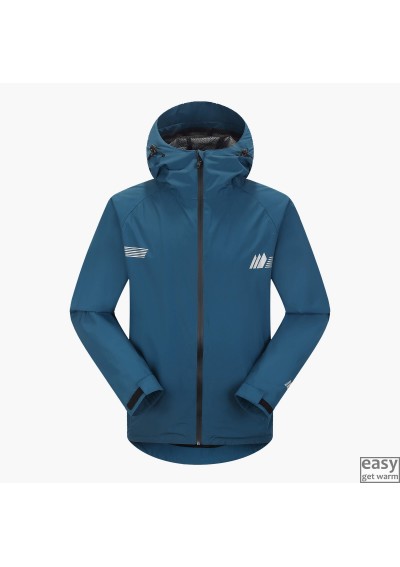 Rain jacket for men SKOGSTAD FOYNO blue teal