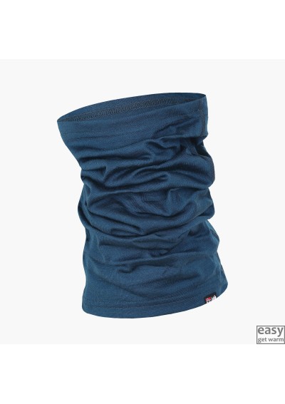 Merino wool necktube for adults SKOGSTAD SILDA blue teal