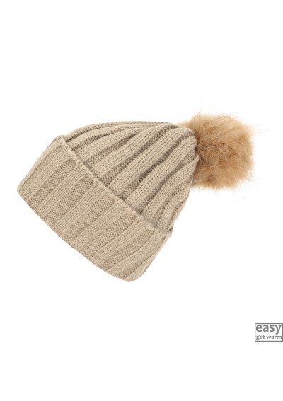 Vaikiška žieminė kepurė SKOGSTAD TRYSIL smėlio spalva