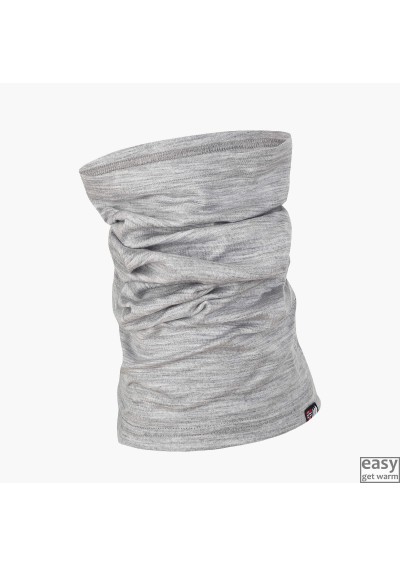Merino wool necktube for kids SKOGSTAD SILDA grey