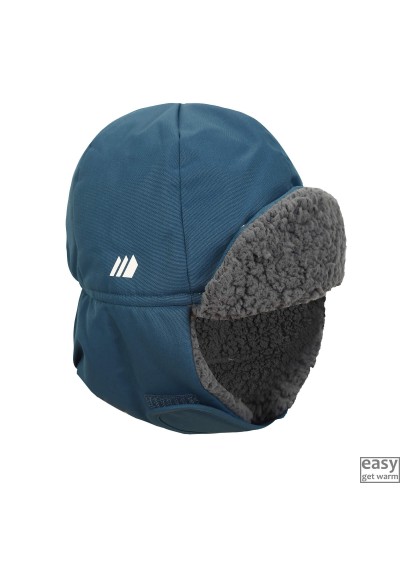 Winter hat for kids SKOGSTAD FJELLDALEN blue teal