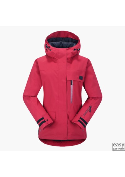 Winter jacket for women SKOGSTAD VISBRETINDEN wine red
