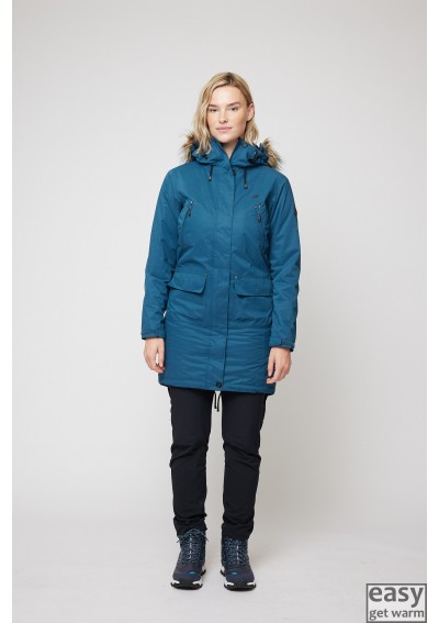 Winter-Autumn jacket for women SKOGSTAD SANDE blue teal