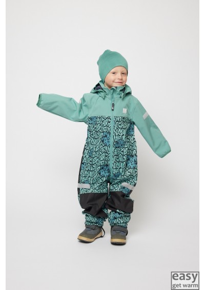 Softshell overall for kids SKOGSTAD STEINHAUG oil blue