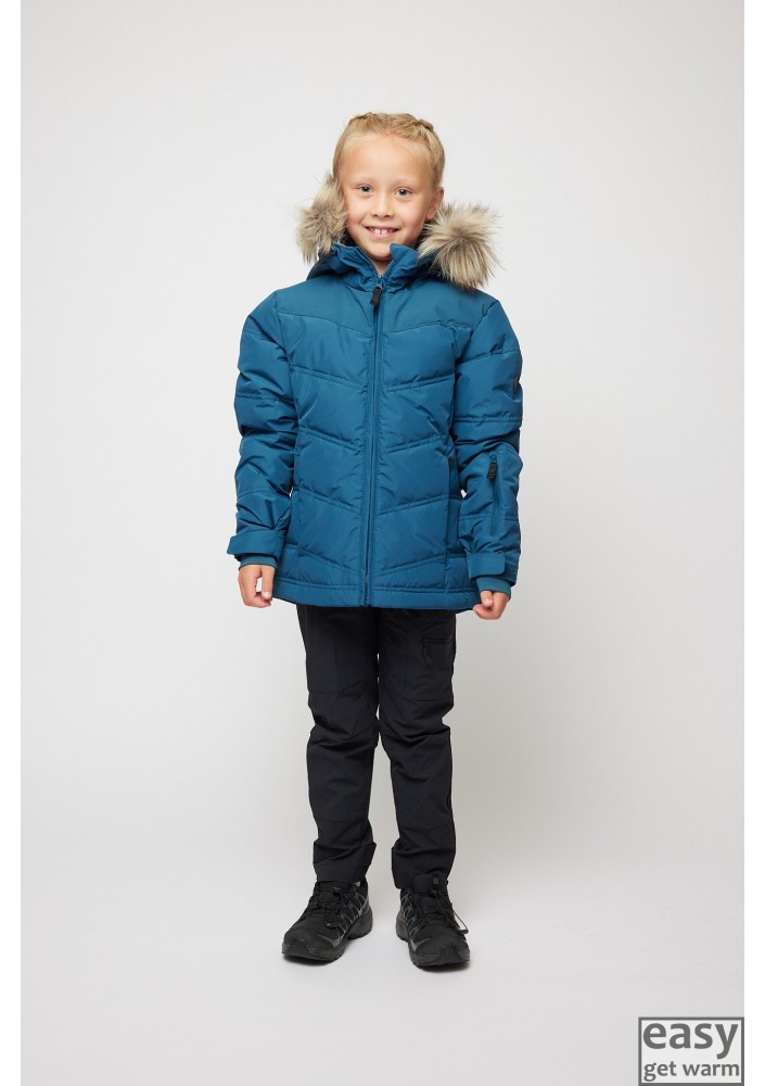 Re:Down jacket for girls SKOGSTAD ROLAND blue teal