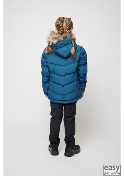 Re:Down jacket for girls SKOGSTAD ROLAND blue teal