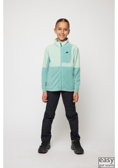 Fleece jacket for kids SKOGSTAD TROMS oil blue