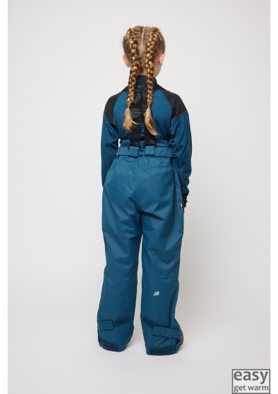 Winter skiing trousers for kids SKOGSTAD TORNFJELLET blue teal