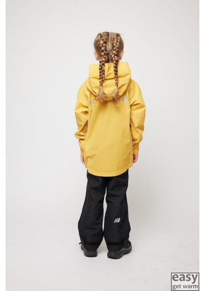 Rain jacket for kids SKOGSTAD RISOY yellow