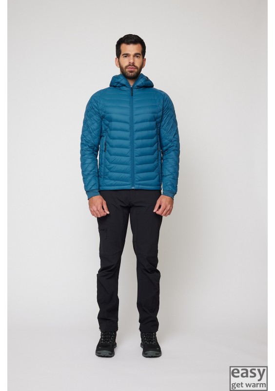 Spring-Autumn down jacket for men SKOGSTAD SALEN blue teal