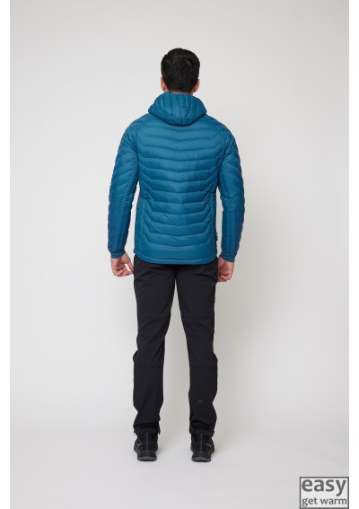 Spring-Autumn down jacket for men SKOGSTAD SALEN blue teal